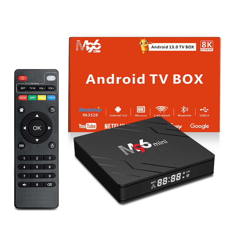 HDMI 2.1 Smart Media Box Durável, Portátil Android TV Box Para Smart TV
