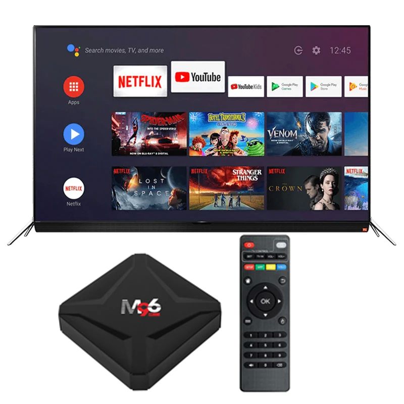 10 Bit Smart TV Box M96 Mini Com H.265 4K 75fps Video Decoder 4GB DDR4 RAM