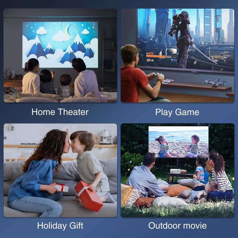 Distância de projeção 0,6-5m Novo produto Focal elétrico 200 lumens LED+LCD Projector HDMI