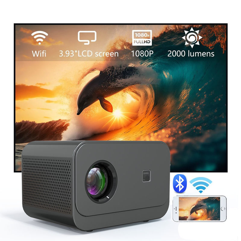 45-150 polegadas Novo Produto Foco Elétrico LED+LCD HDMI Projector 200 lumens