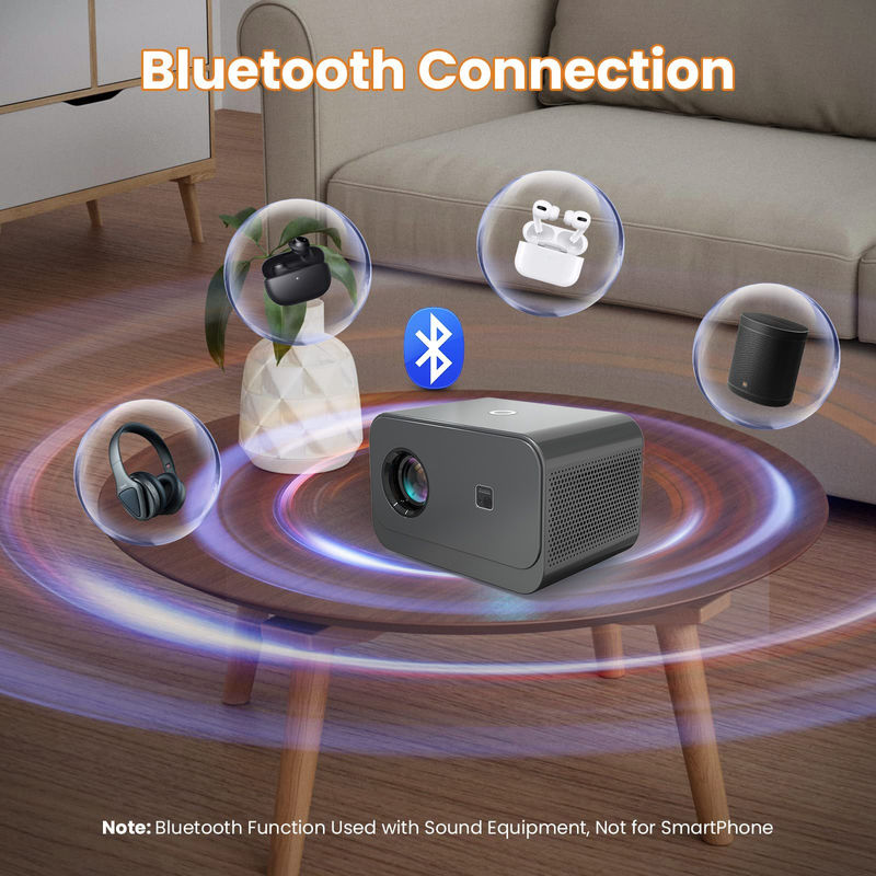 Android 9.0 Novo Produto Foco Elétrico LED+LCD HDMI Projector 200 lumens