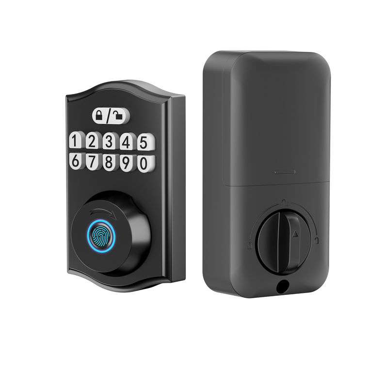 Fechadura de porta inteligente, fechadura de porta de entrada sem chave, fechadura de porta de impressão digital fechadura de teclado fechado com 2 chaves, fechaduras inteligentes para porta da frente