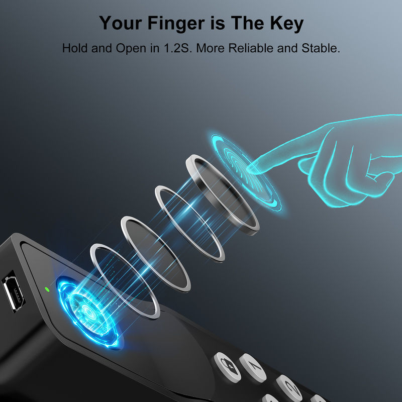 Chave de backup, T02 Smart Fingerprint Door Knob, fechaduras de porta de entrada sem chave com teclados, fechadura de porta inteligente no aplicativo Tuya