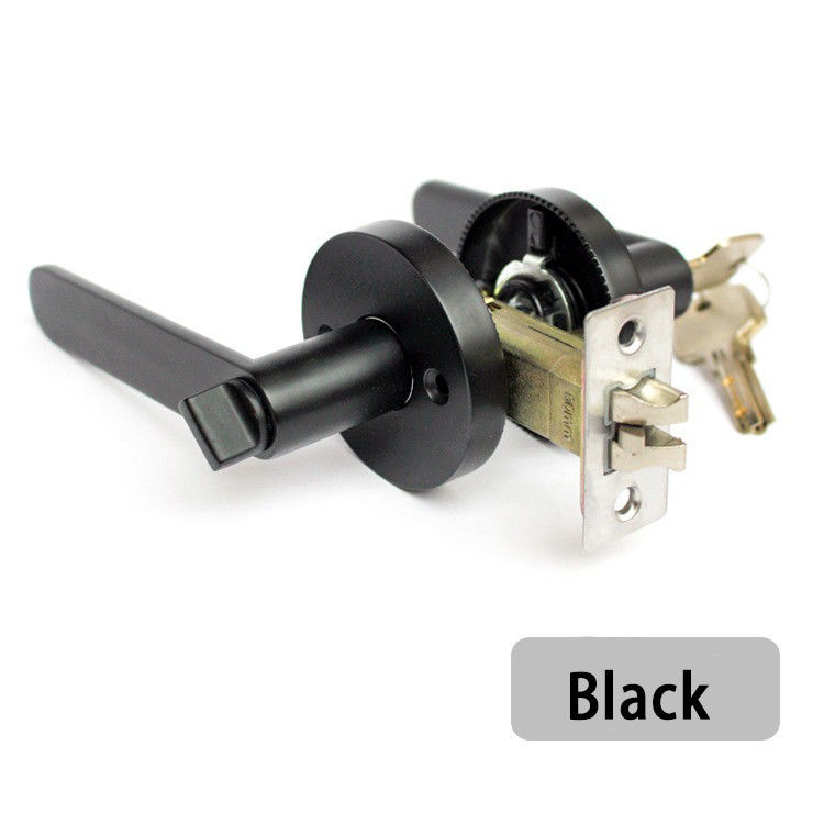 KZ01 liga de zinco de trabalho pesado Triple Lever Bloqueio Porta Bloqueio de bola Bloqueio de quarto interior Bloqueio de porta de quarto Banheiro de bola de aço inoxidável