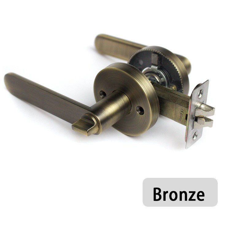 KZ01 liga de zinco de trabalho pesado Triple Lever Bloqueio Porta Bloqueio de bola Bloqueio de quarto interior Bloqueio de porta de quarto Banheiro de bola de aço inoxidável