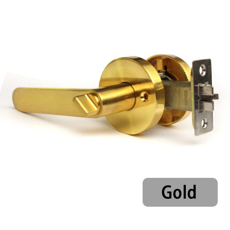KZ01 liga de zinco de trabalho pesado Triple Lever Bloqueio Porta Bloqueio de bola Bloqueio de quarto interior Bloqueio de porta de quarto Banheiro de bola de aço inoxidável